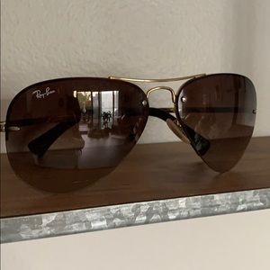 Ray Ban 3449 Gold-Metal-Brown Iconic Aviator